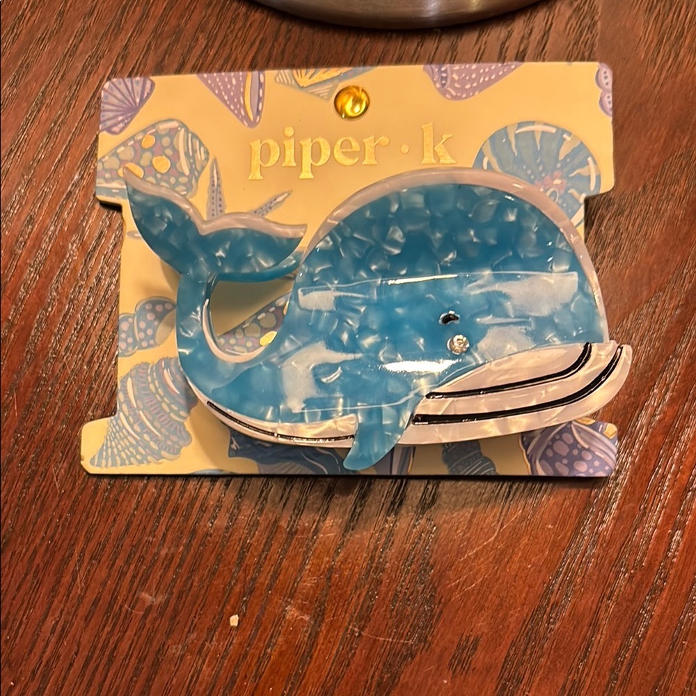 Piper K Blue Whale Hair Clip